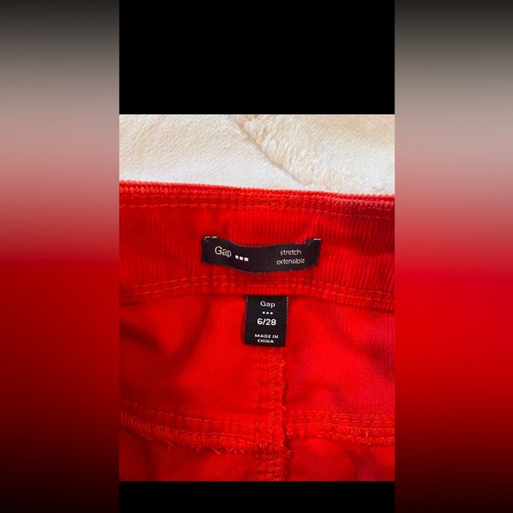 Gap Corduroy Red Mini Skirt Size 28/6 - Picture 3 of 5